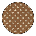 Happy Labrador Retriever Pattern Print Round Floor Mat