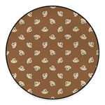 Happy Labrador Retriever Pattern Print Round Floor Mat