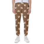 Happy Labrador Retriever Pattern Print Scuba Joggers