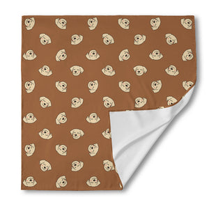 Happy Labrador Retriever Pattern Print Silk Bandana