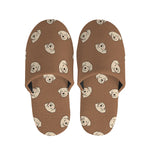 Happy Labrador Retriever Pattern Print Slippers