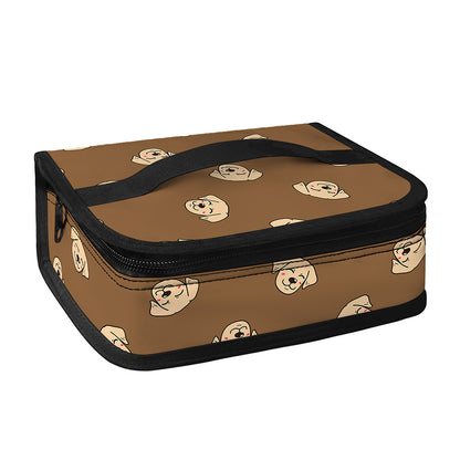 Happy Labrador Retriever Pattern Print Small Lunch Bag