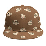 Happy Labrador Retriever Pattern Print Snapback Cap