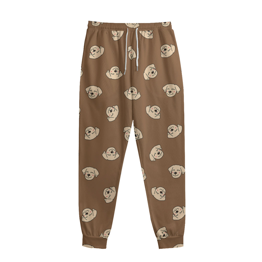 Happy Labrador Retriever Pattern Print Sweatpants