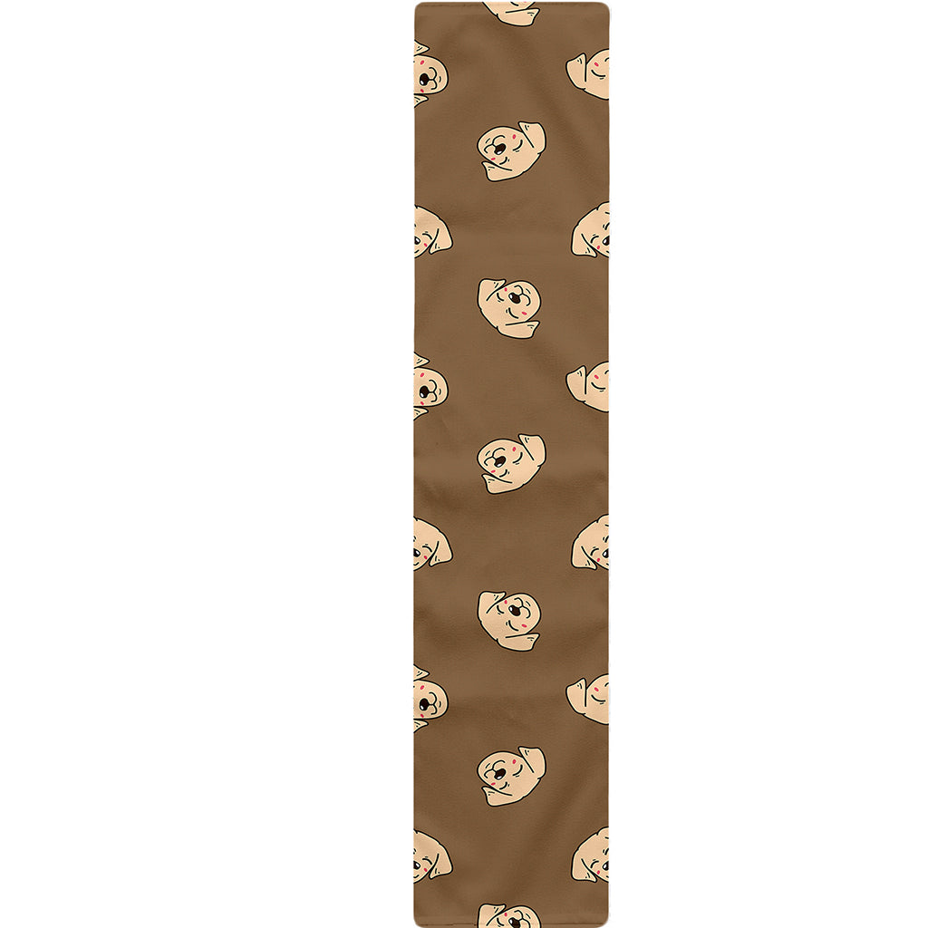 Happy Labrador Retriever Pattern Print Table Runner