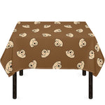 Happy Labrador Retriever Pattern Print Tablecloth