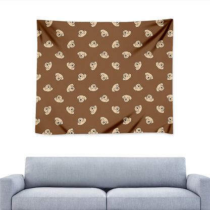 Happy Labrador Retriever Pattern Print Tapestry