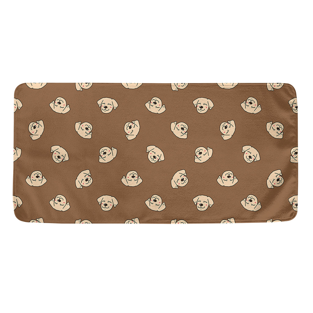 Happy Labrador Retriever Pattern Print Towel