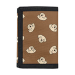 Happy Labrador Retriever Pattern Print Trifold Wallet