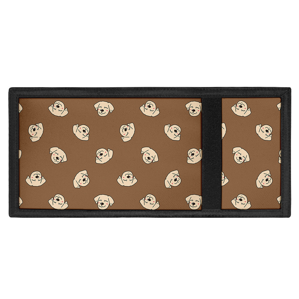 Happy Labrador Retriever Pattern Print Trifold Wallet