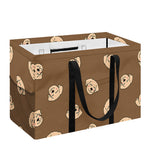 Happy Labrador Retriever Pattern Print Utility Tote Bag