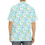 Happy Llama And Cactus Pattern Print Aloha Shirt