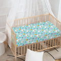Happy Llama And Cactus Pattern Print Baby Crib Sheet