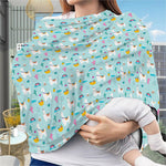 Happy Llama And Cactus Pattern Print Baby Seat Cover