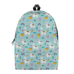 Happy Llama And Cactus Pattern Print Backpack