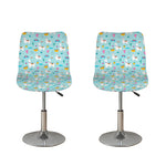 Happy Llama And Cactus Pattern Print Bar Stool Covers