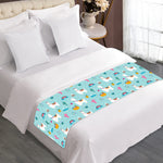 Happy Llama And Cactus Pattern Print Bed Runner