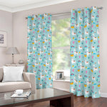 Happy Llama And Cactus Pattern Print Blackout Grommet Curtains