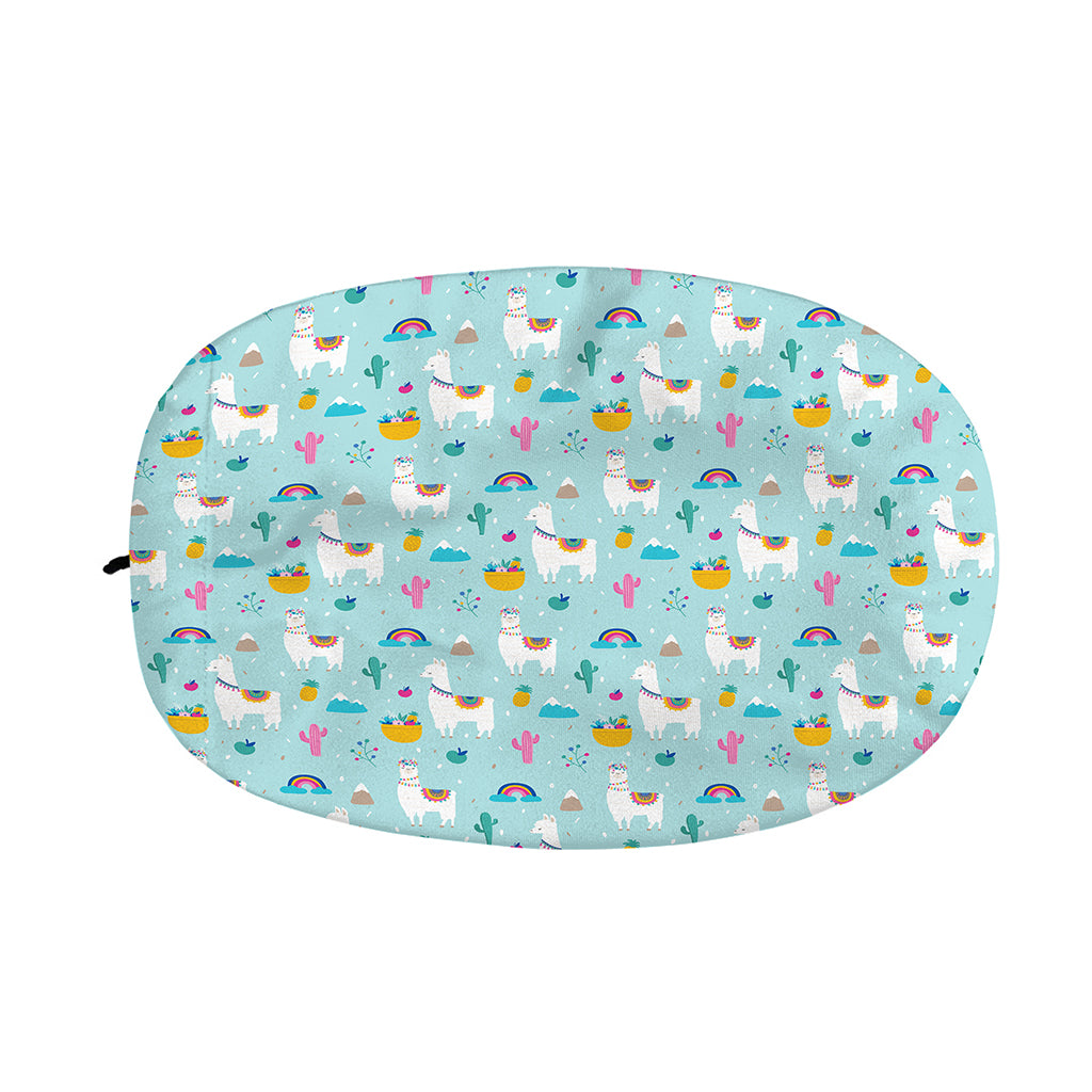 Happy Llama And Cactus Pattern Print Car Side Mirror Covers