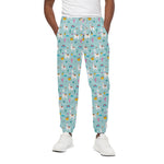 Happy Llama And Cactus Pattern Print Cotton Pants