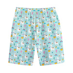 Happy Llama And Cactus Pattern Print Cotton Shorts