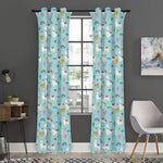 Happy Llama And Cactus Pattern Print Curtain