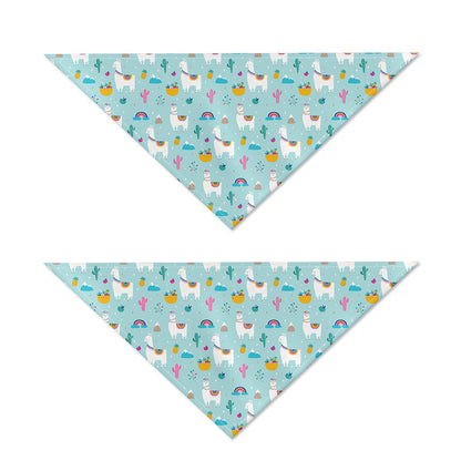 Happy Llama And Cactus Pattern Print Dog Bandana