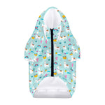 Happy Llama And Cactus Pattern Print Dog Zip Up Hoodie