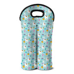 Happy Llama And Cactus Pattern Print Double Neoprene Wine Tote