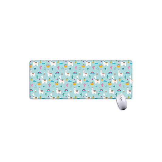 Happy Llama And Cactus Pattern Print Extended Mouse Pad