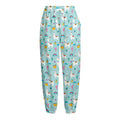 Happy Llama And Cactus Pattern Print Fleece Lined Knit Pants
