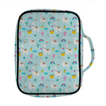 Happy Llama And Cactus Pattern Print Front Pocket Bible Bag