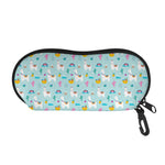 Happy Llama And Cactus Pattern Print Glasses Case