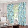 Happy Llama And Cactus Pattern Print Grommet Curtains