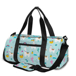 Happy Llama And Cactus Pattern Print Gym Bag