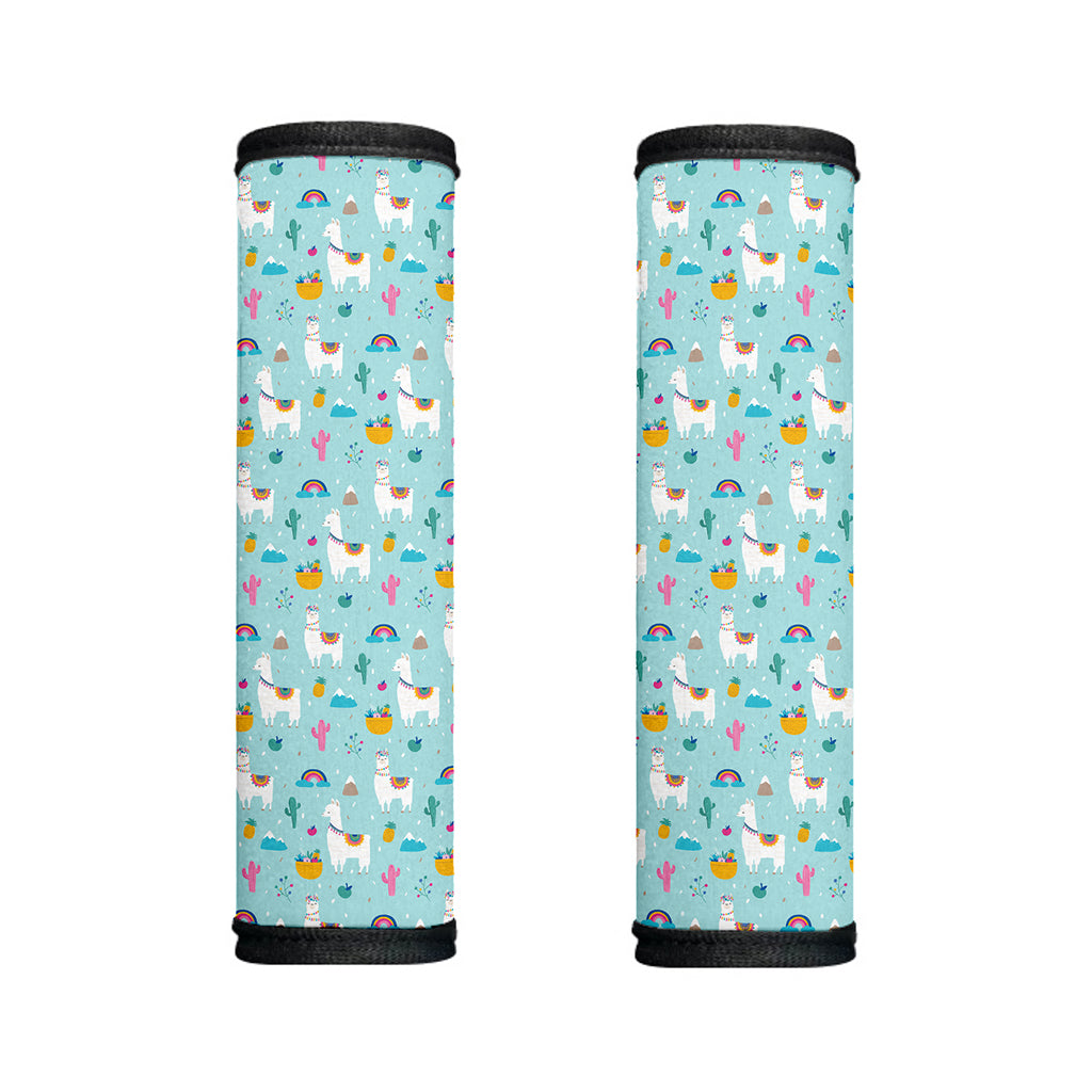 Happy Llama And Cactus Pattern Print Handle Covers