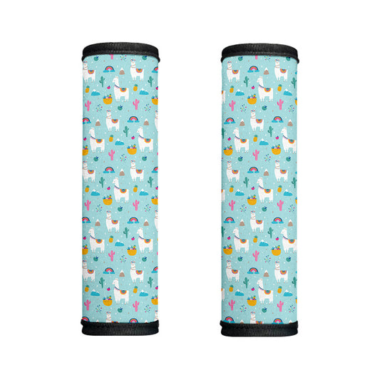 Happy Llama And Cactus Pattern Print Handle Covers