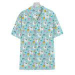Happy Llama And Cactus Pattern Print Hawaiian Shirt