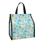 Happy Llama And Cactus Pattern Print Insulated Lunch Tote