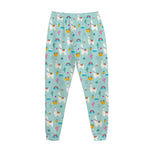 Happy Llama And Cactus Pattern Print Jogger Pants
