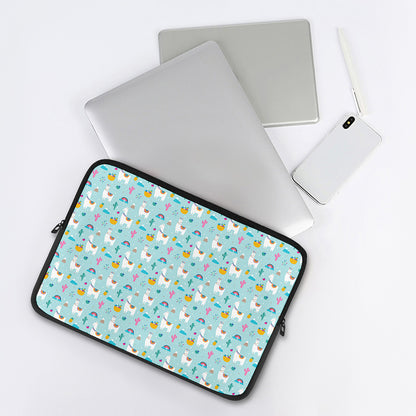 Happy Llama And Cactus Pattern Print Laptop Sleeve