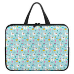 Happy Llama And Cactus Pattern Print Laptop Sleeve With Handle