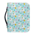 Happy Llama And Cactus Pattern Print Leather Bible Cover