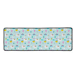 Happy Llama And Cactus Pattern Print Long Kitchen Mat