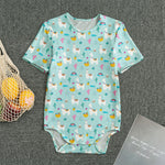 Happy Llama And Cactus Pattern Print Men's Bodysuit