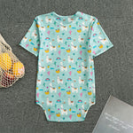 Happy Llama And Cactus Pattern Print Men's Bodysuit