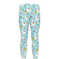 Happy Llama And Cactus Pattern Print Men's Leggings