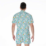 Happy Llama And Cactus Pattern Print Men's Rompers