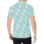 Happy Llama And Cactus Pattern Print Men's Shirt