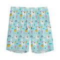Happy Llama And Cactus Pattern Print Men's Athletic Shorts
